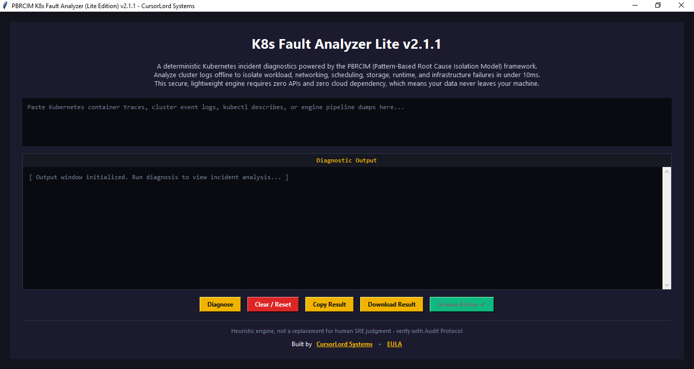 K8s Fault Analyzer v2.1.1 screenshot